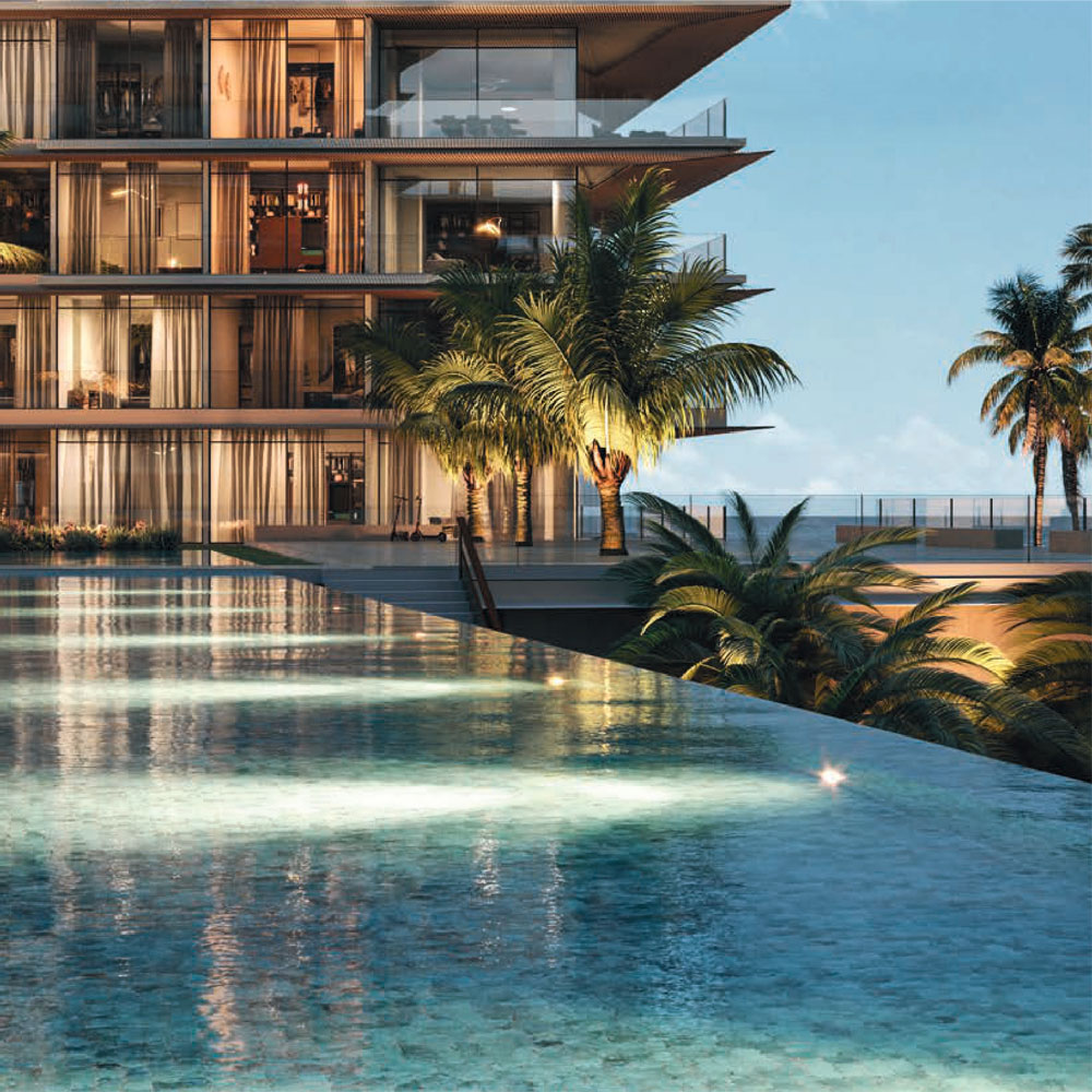 Apartment-residences-adults-pool-Rixos-Dubai Island Nakheel