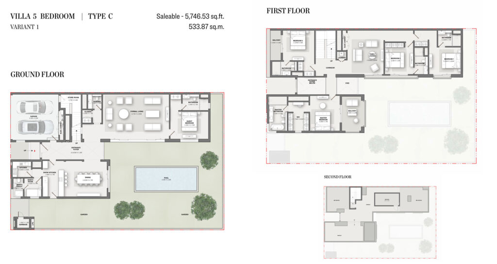 5 bedroom floor plan