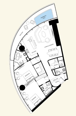 Mercedes Benz Places by Binghatti-2 BHK Floorplan