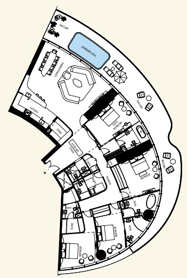 The Grand Mercedes Suite - 4 BHK Floorplan