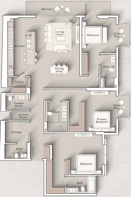 Art Bay by Ellington Properties-3 Bedroom Floorplan